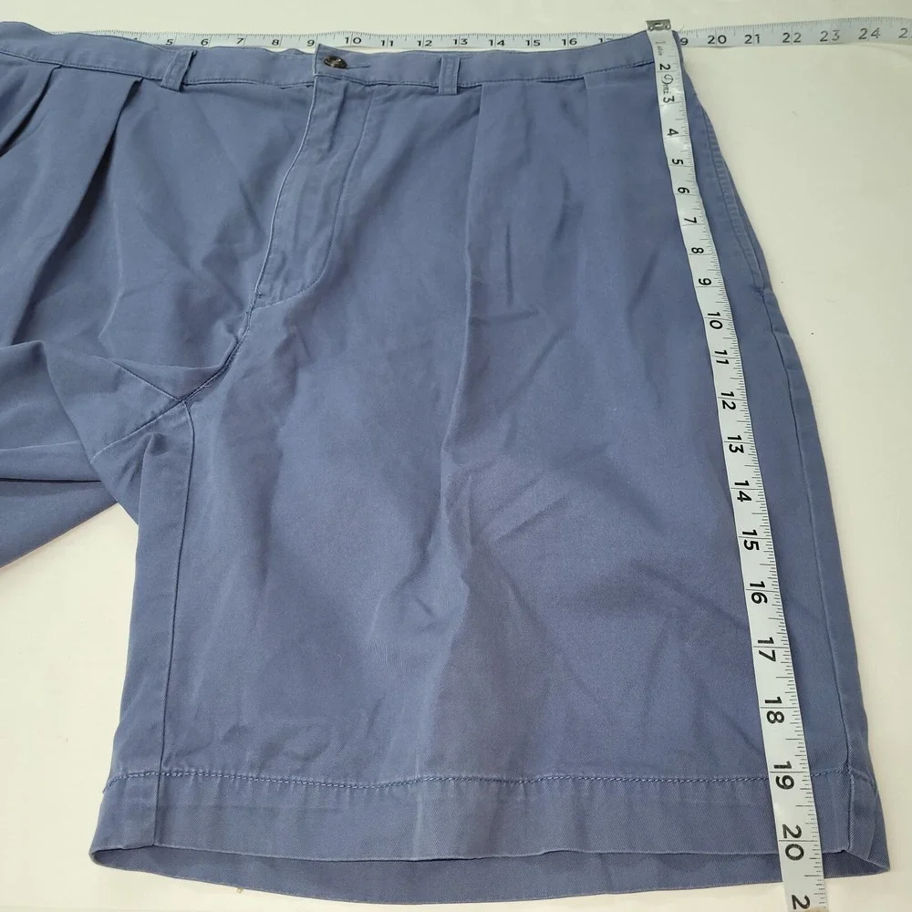 Polo Ralph Lauren Tyler Short Men 38 Blue 8.5 in Pleated Vintage 90 Preppy Chino